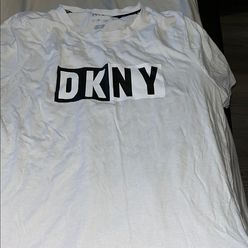 DKNY White Tee with Black Logo